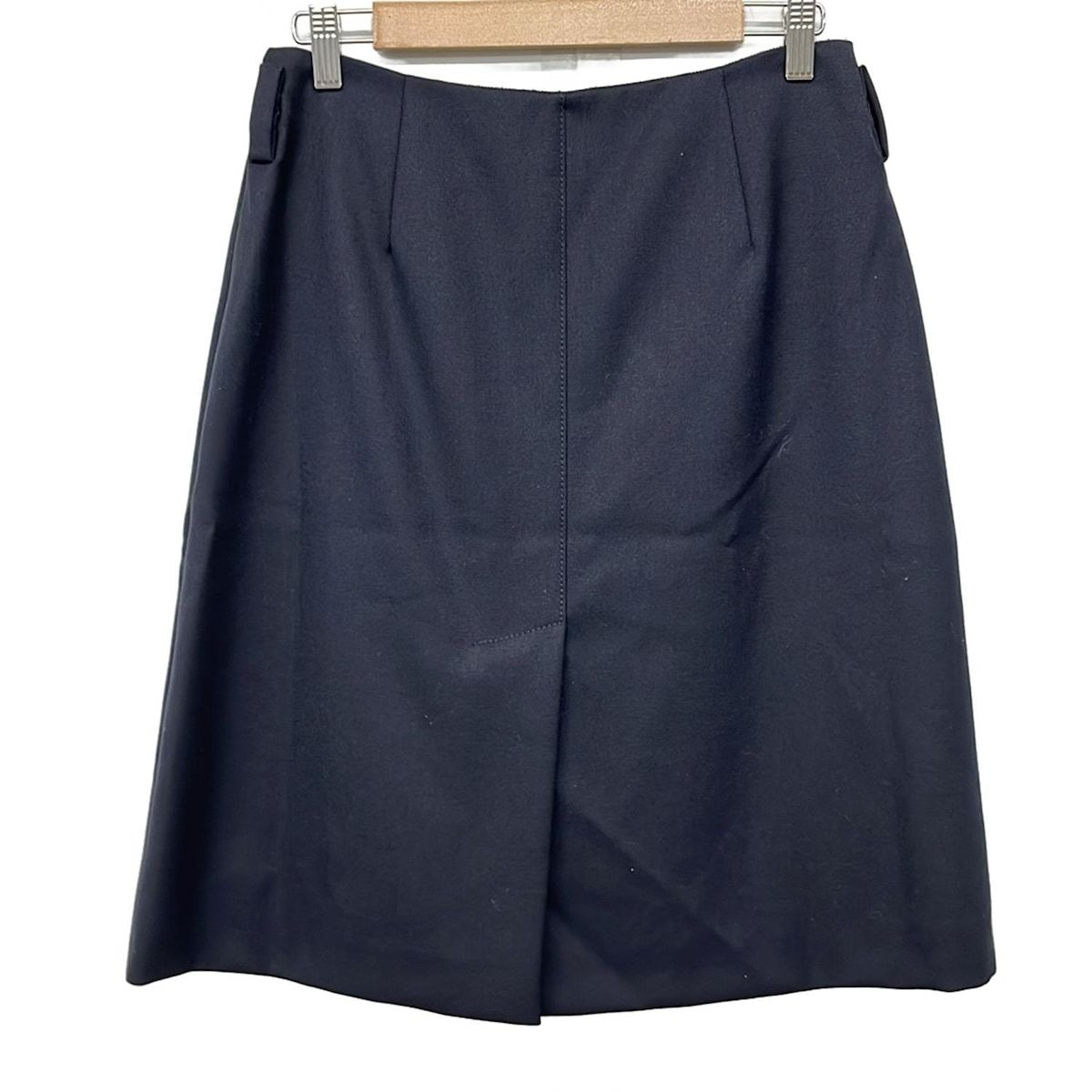 PRADA プラダ スカート サイズ42 M レディース - ダークネイビー×黒 ひざ丈|リボン