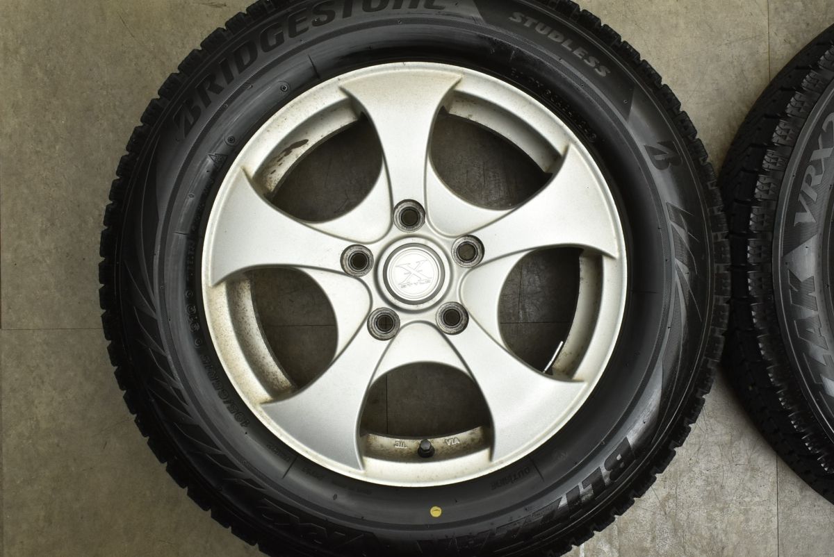 溝ありタイヤ X STYLE 15 in 6 J 53 PCD 114 3 ブリヂストン ブリザックVRX 2 195 65 R ノア ヴォクシー セレナ ステップワゴン アクセラ