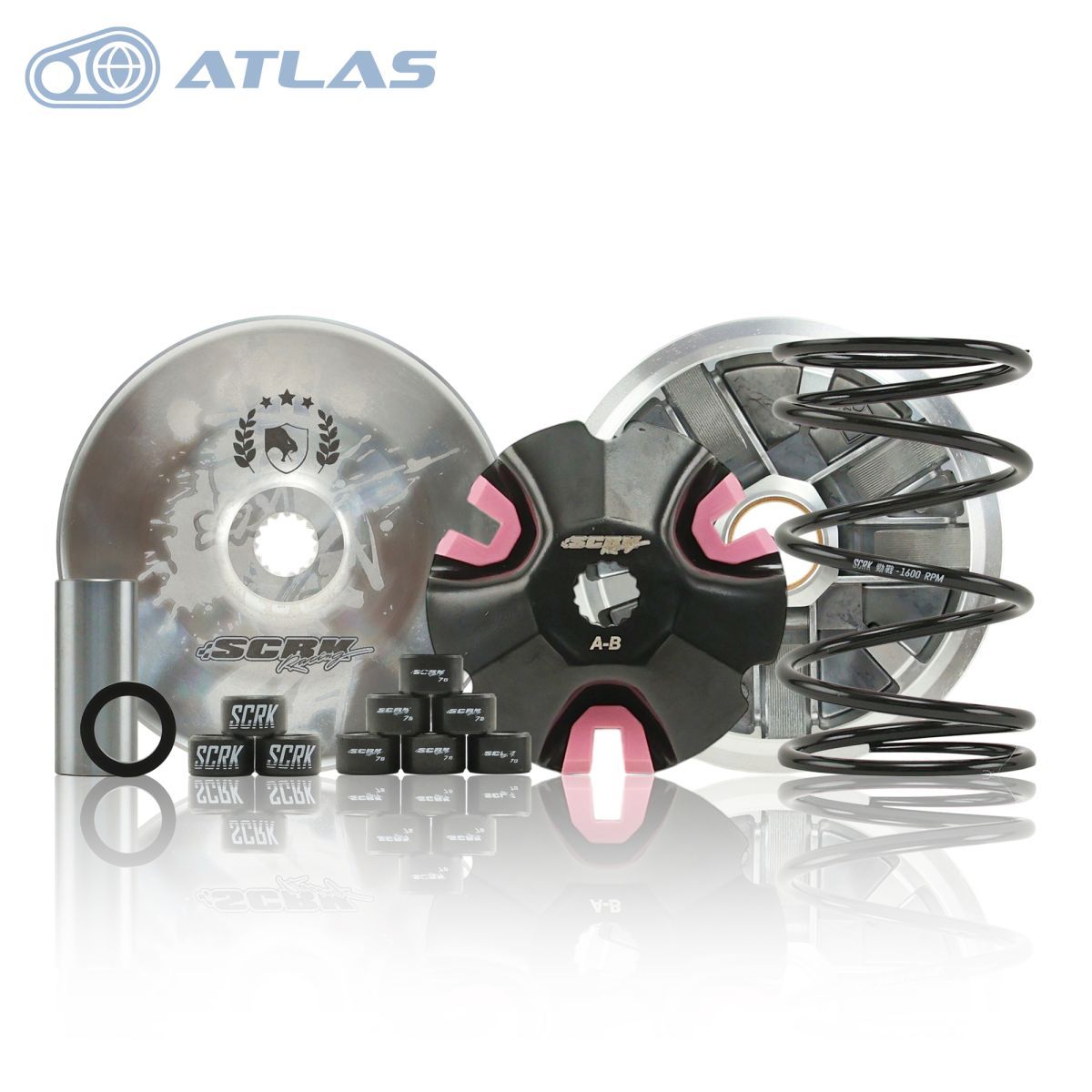 SCRK 1～5型シグナスX CYGNUS X ワールドチャンピオンプーリーセット ローラーガイドCNC加工 フィンレスドライブフェイス