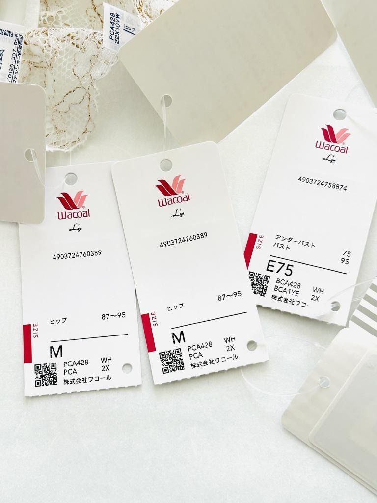 【新品】Wacoal Lge ワコールルジェ 28G ブラ＆ソング(Tバックショーツ)2枚 3Pセット E75/M 送料込み 6460680