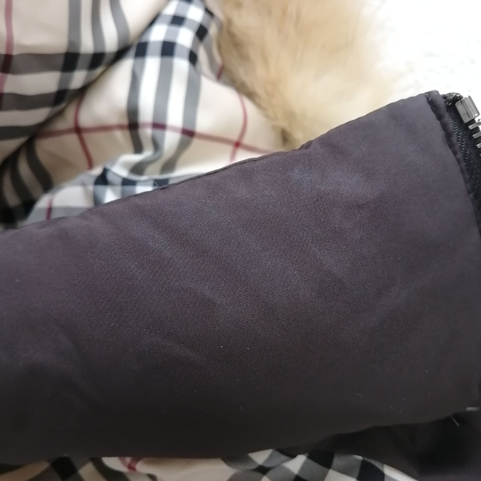 バーバリーロンドン ダウンジャケット ノバチェック ショート ブラウン