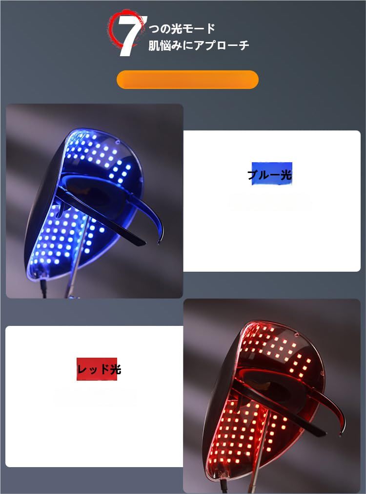 LED美顔マスク LED光ケアマスク ライトマスク