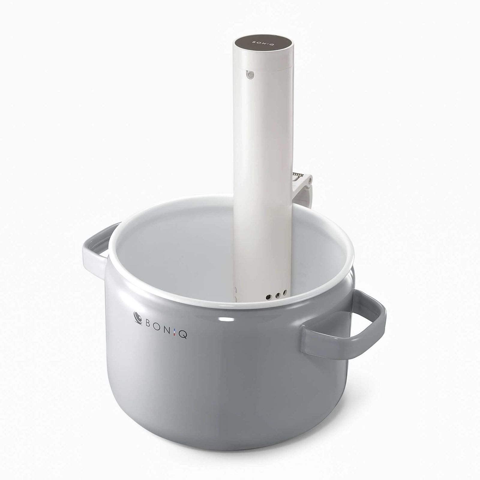  ボニーク 鍋 BONIQ ホーロー アーバンアッシュ パスタ鍋 深鍋 調理鍋 直火 IH キャセロール 5.6 L 直径22 cm 高さ19 蓋なしの高さ15 低温調理器 低温調理 フライパン 鍋 グリル