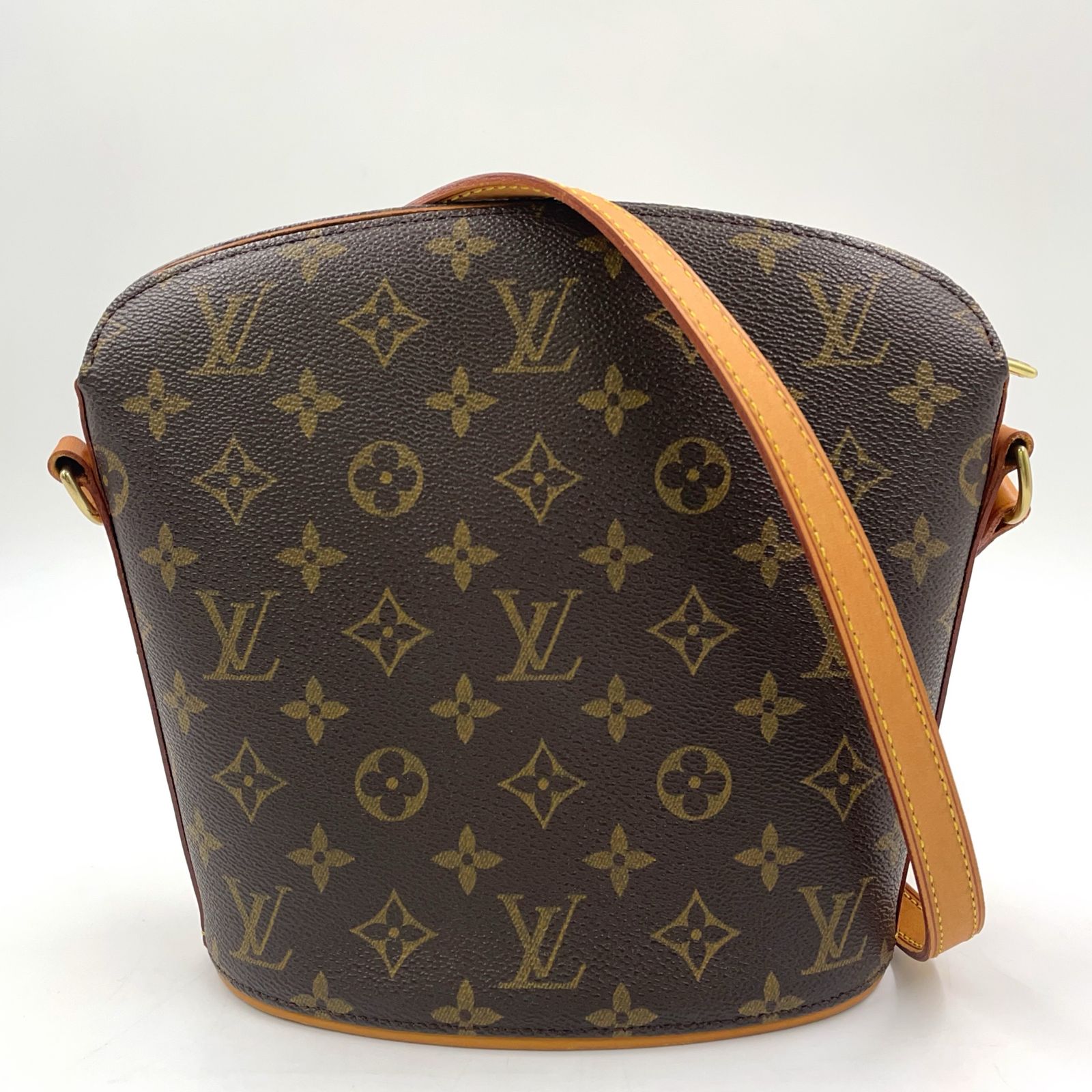 LOUIS VUITTON ショルダーバッグ モノグラム ドルーオ ブラウン LOUIS VUITTON ドルーオ モノグラム モノグラム レザー×PVC ブラウン
