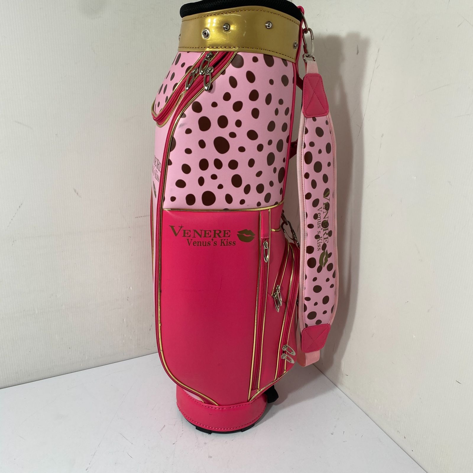VENERE ゴルフバッグ ピンク ゴルフ VENERE ヴェネレ レディース キャディーバッグ 7インチ 5分割