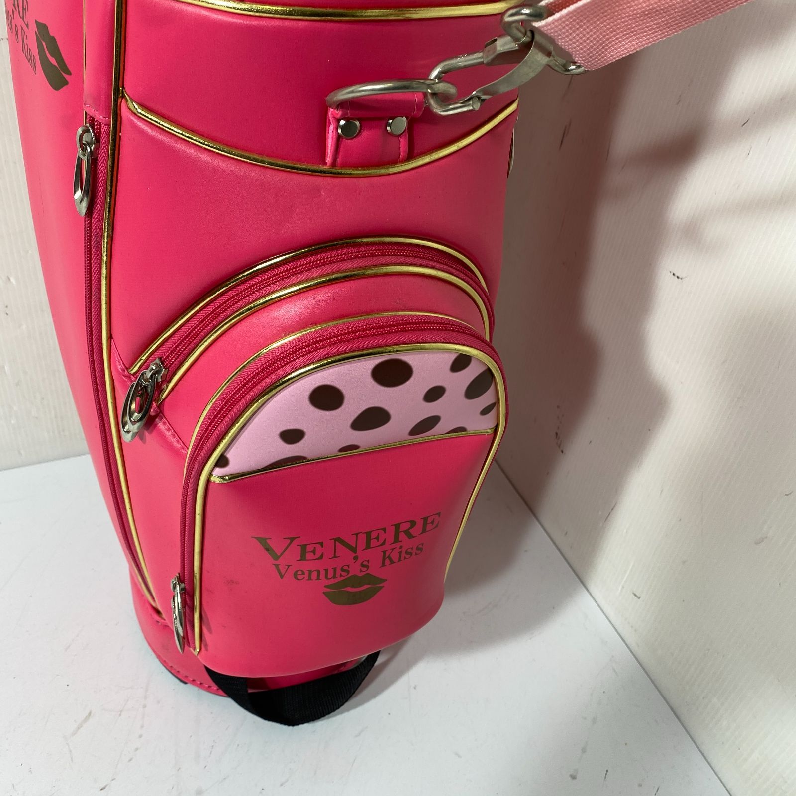 VENERE ゴルフバッグ ピンク ゴルフ VENERE ヴェネレ レディース キャディーバッグ 7インチ 5分割