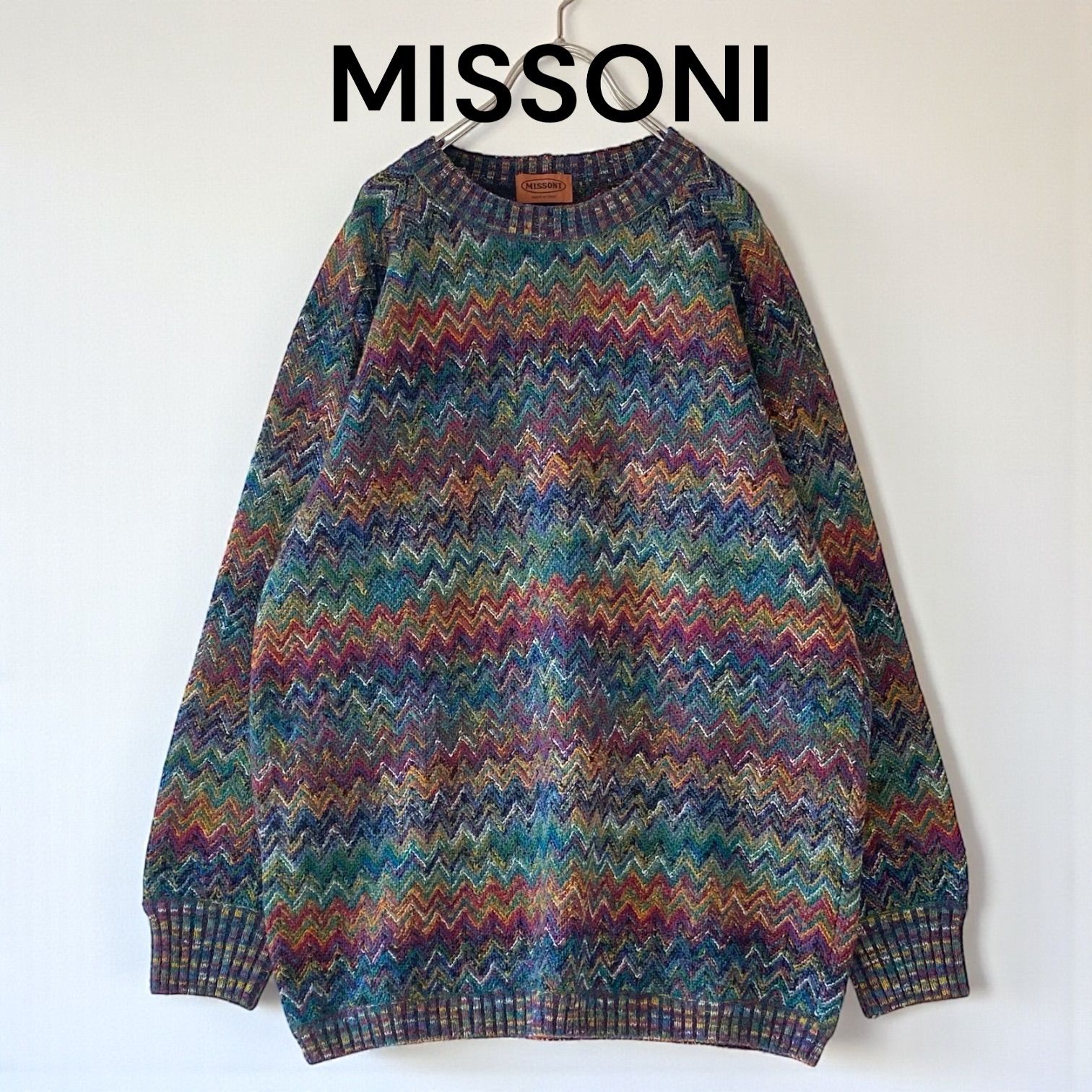 MISSONI ミッソーニ ウール ニット 総柄 カラフル - メルカリ