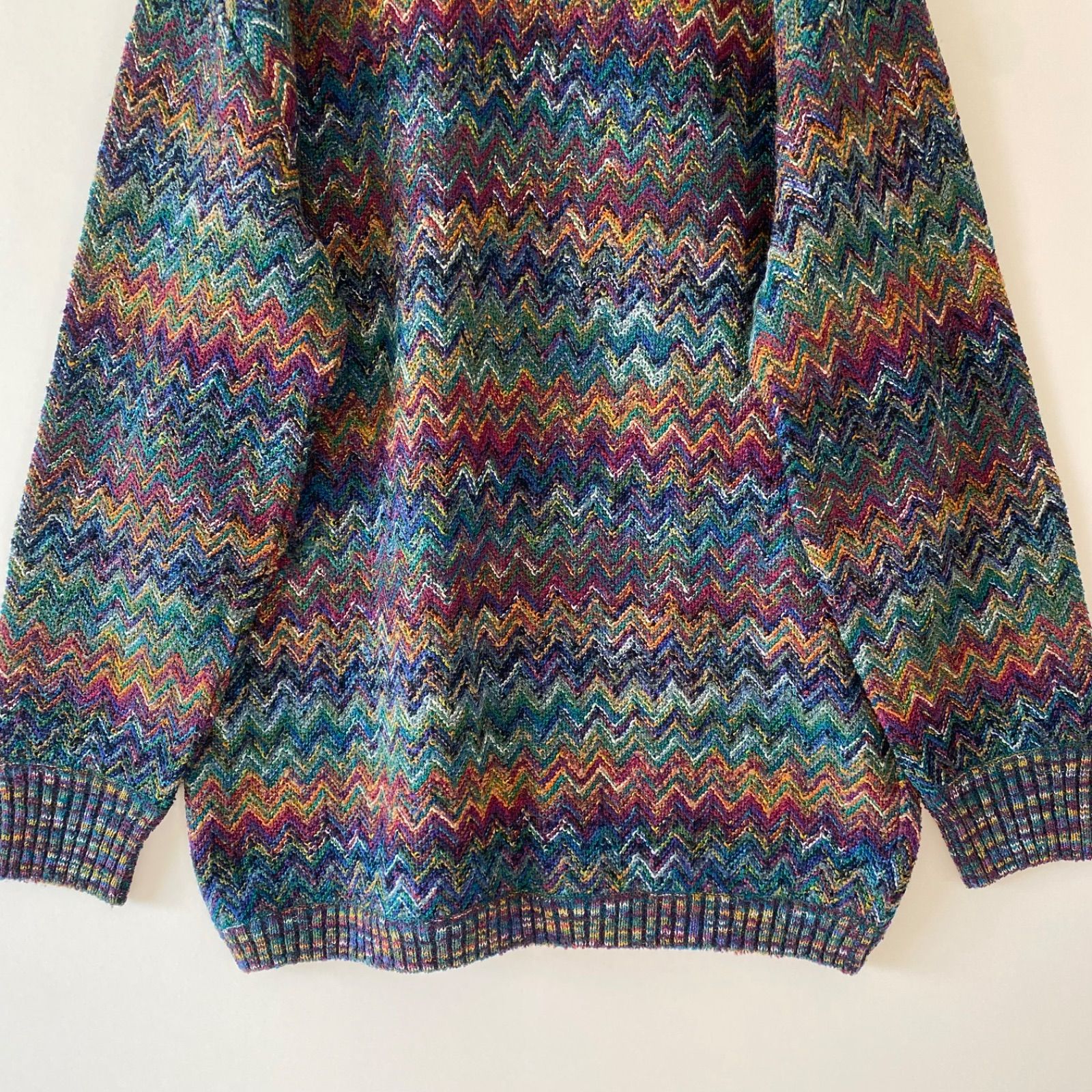 MISSONI ミッソーニ ウール ニット 総柄 カラフル - メルカリ