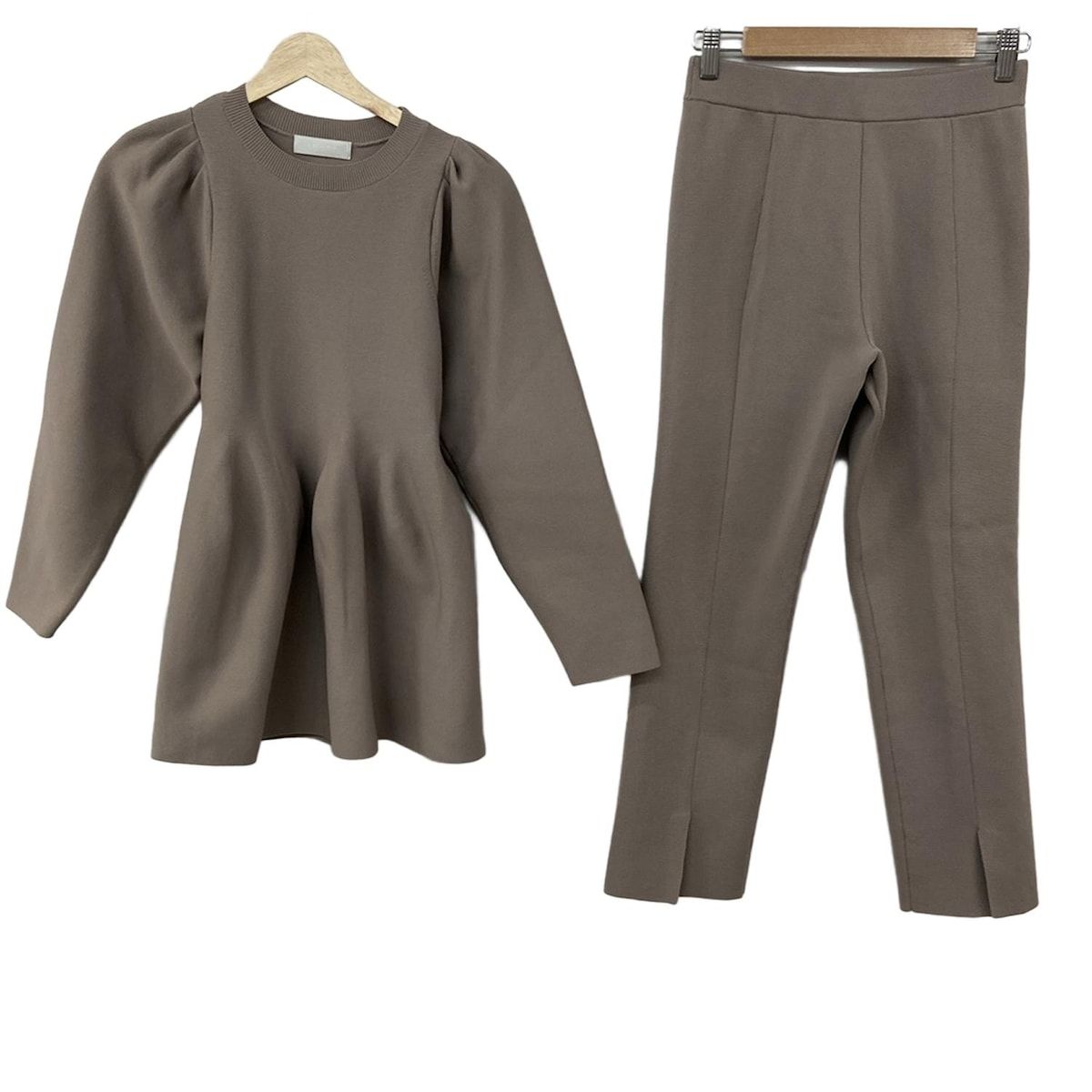 CELFORD セルフォード レディースパンツセットアップ レディース グレーベージュ ニット