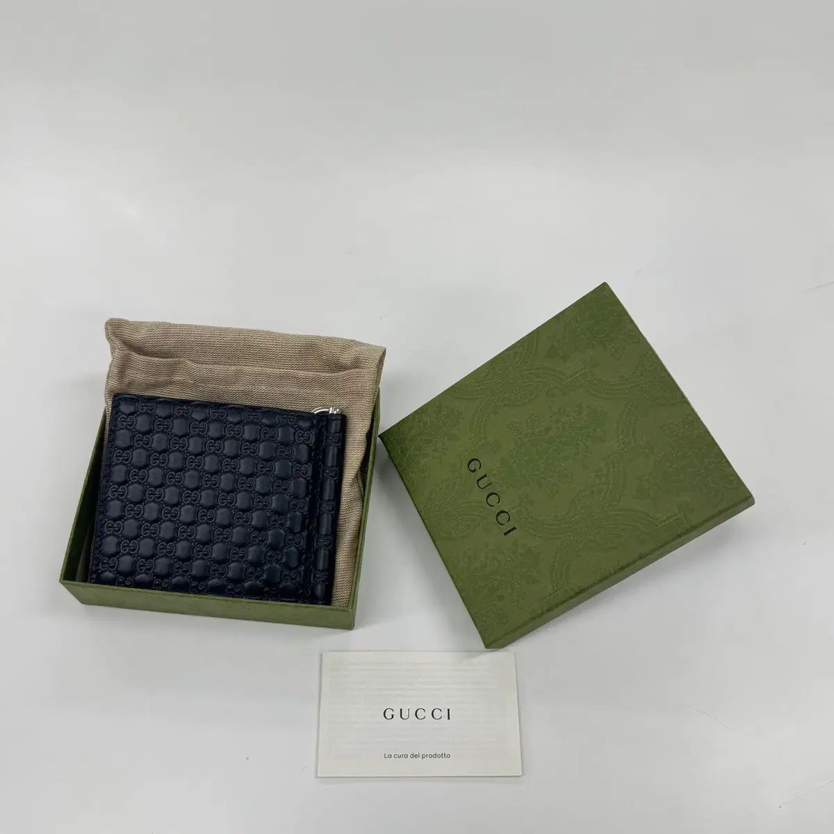 極美品✨ GUCCI グッチ シマレザー マネークリップ ダークブラウン GG グッチ メンズ 財布 マイクロシマ マネークリップ GUCCI】グッチ