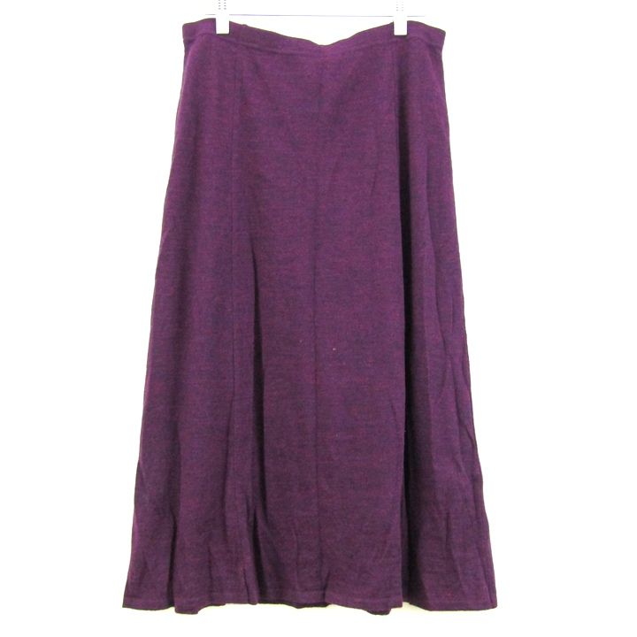 カトリーヌアンドレ ロングスカート ボトムス ニット アルパカ混 フランス製 ♥ レディース Lサイズ パープル Catherine Andre