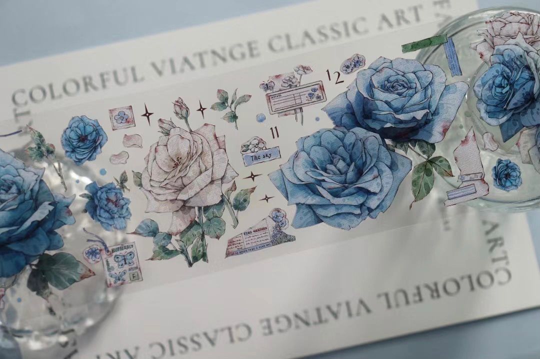 2510164 薔薇之森 海外マスキングテープ巻き売り フラワー花 - メルカリ