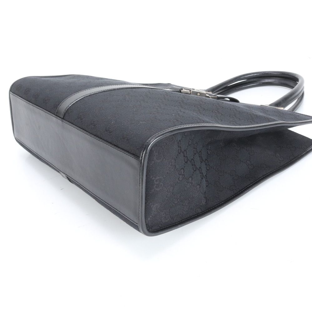 極美品 グッチ GG キャンバス ジャッキー レザー トート バッグ 肩掛け