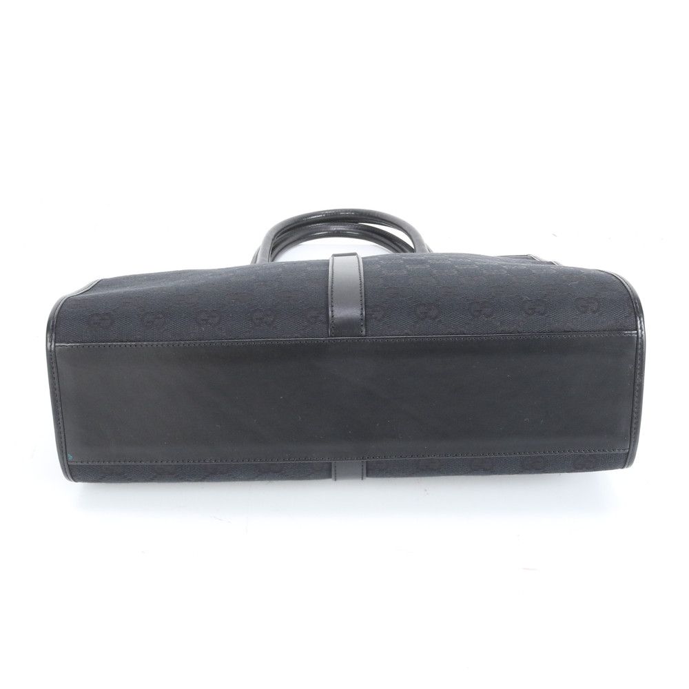 極美品 グッチ GG キャンバス ジャッキー レザー トート バッグ 肩掛け