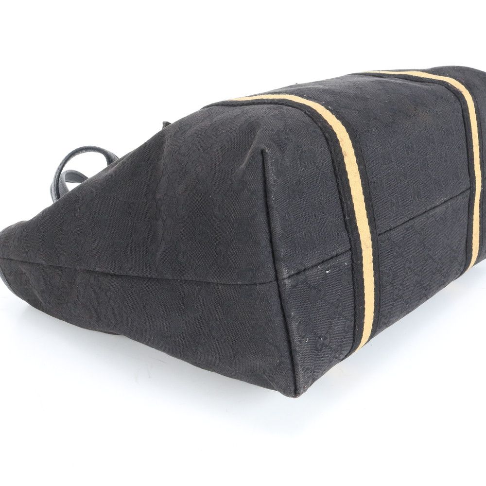 極美品 グッチ GG キャンバス チャーム付 レザー トート バッグ 肩掛け