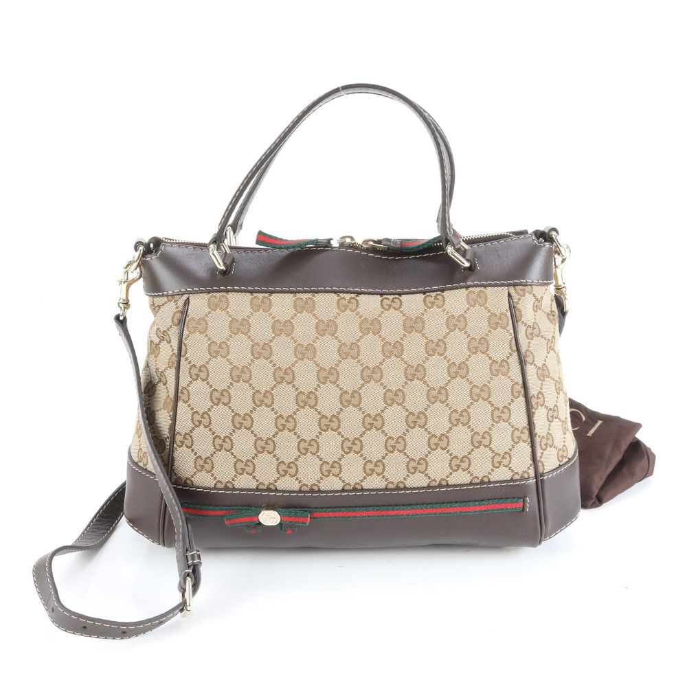 極美品 グッチ GG キャンバス メイフェア シェリー レザー 2WAY