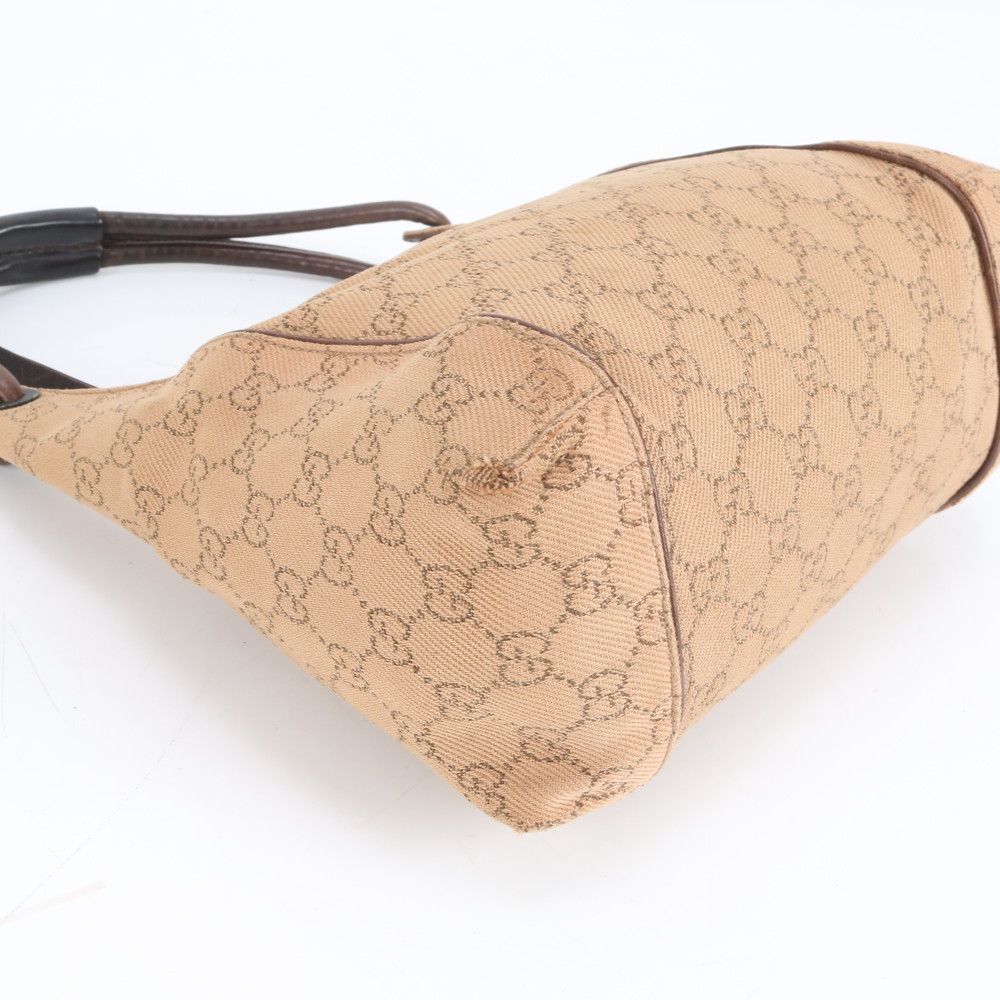 極美品 グッチ GG キャンバス レザー ショルダーバッグ 肩掛け ワン