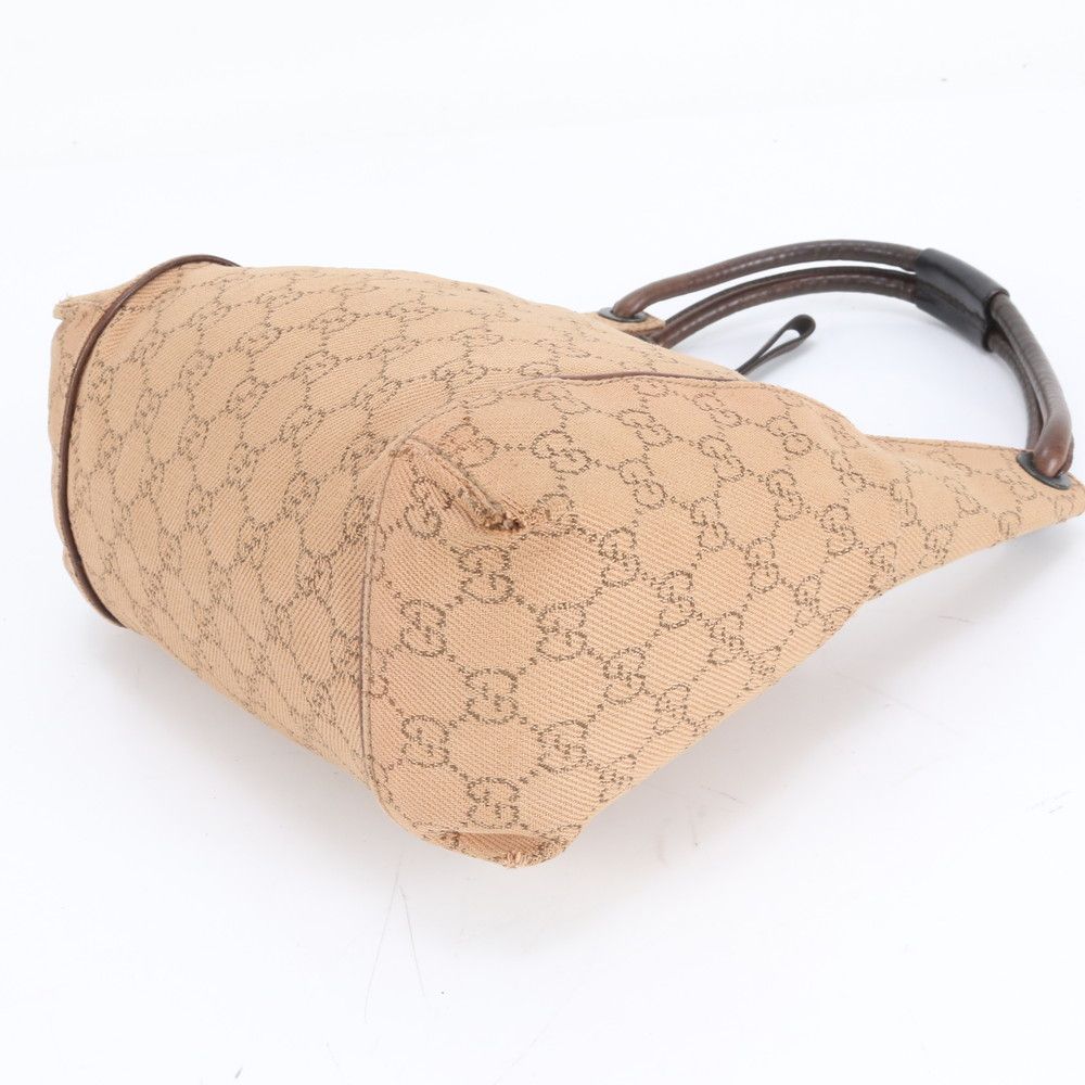 極美品 グッチ GG キャンバス レザー ショルダーバッグ 肩掛け ワン