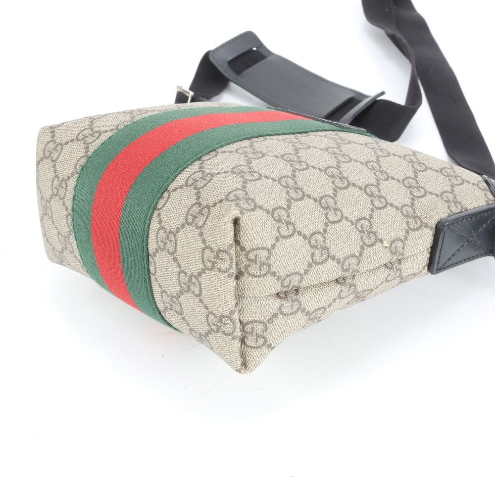 極美品 グッチ GG スプリーム シェリー ライン 471454 レザー