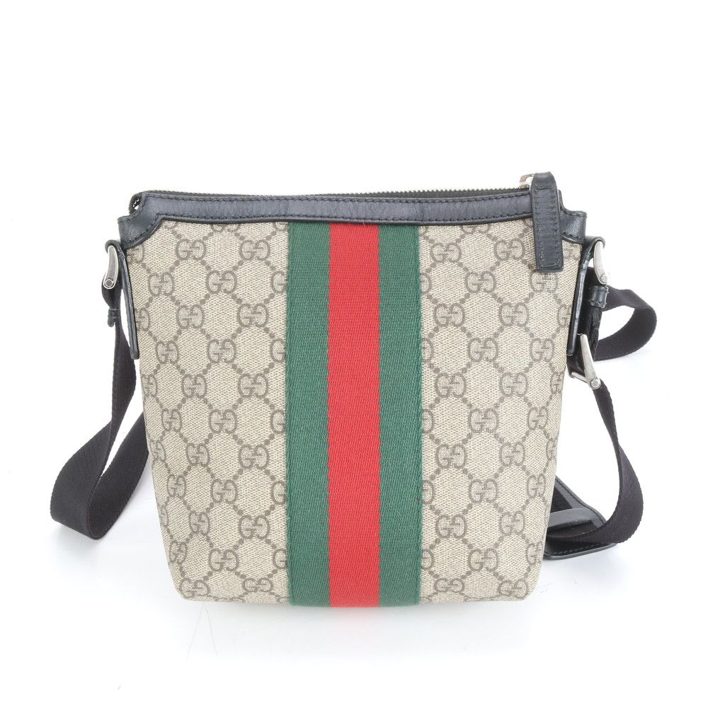 極美品 グッチ GG スプリーム シェリー ライン 471454 レザー