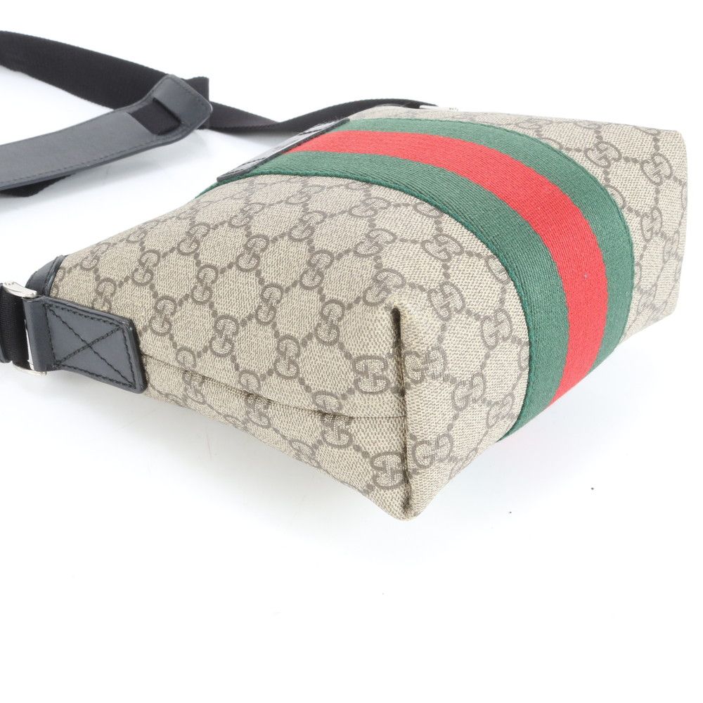 極美品 グッチ GG スプリーム シェリー ライン 471454 レザー