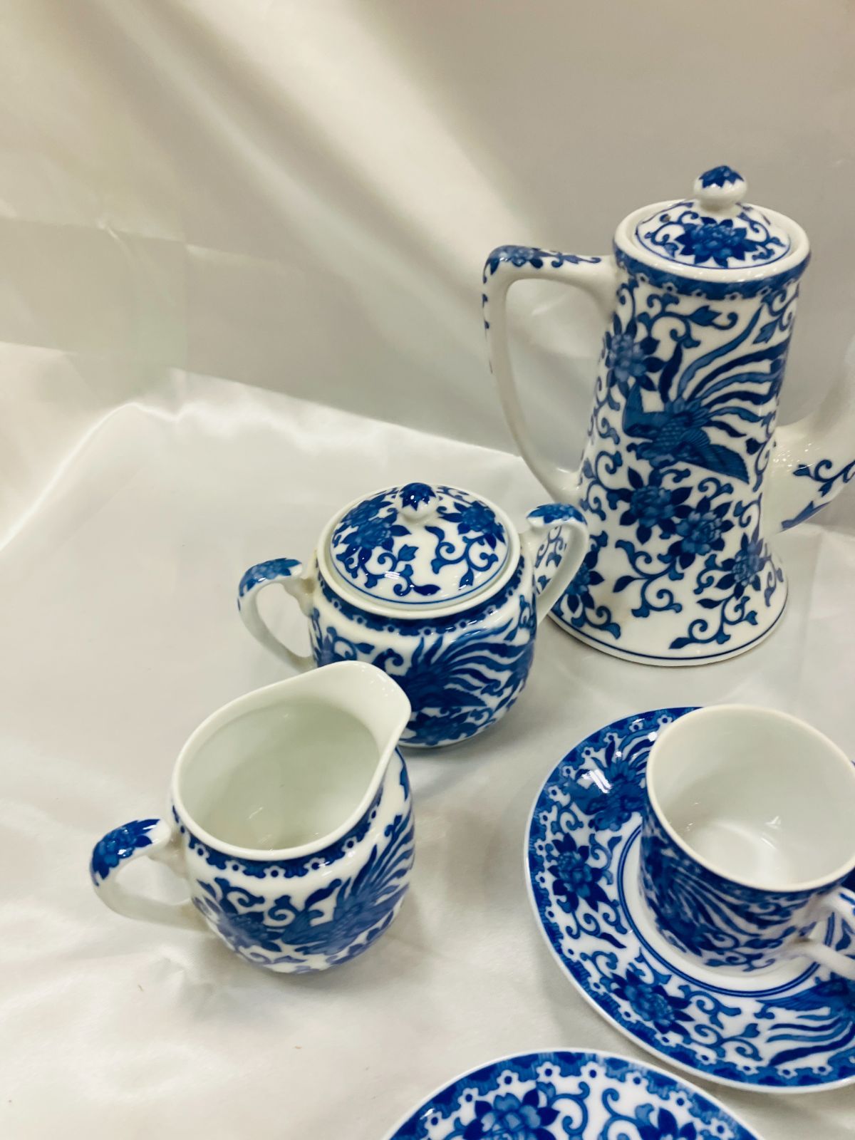 A【希少】1916年 オールドノリタケ 英国輸出用 鳳凰印 染付け鳳凰