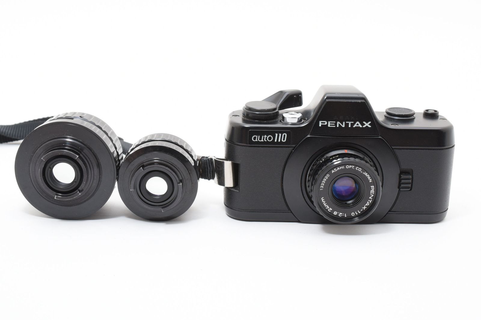 良品] PENTAX auto 110 フィルムカメラ レンズ3本 ワインダー