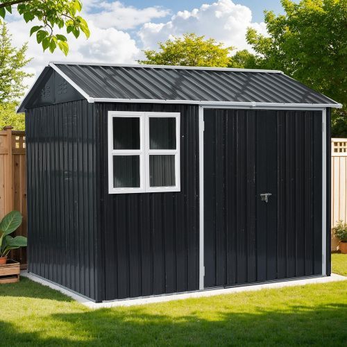 数量 特大物置 屋外 スチール 組み立て式 大型倉庫 戸外収納庫 幅249 奥行き184 高194 物置き おしゃれ 大型 収納庫 屋外物置 防さび ベランダ 防水 ドア スチール物置 屋外収納 ガーデニング 庭