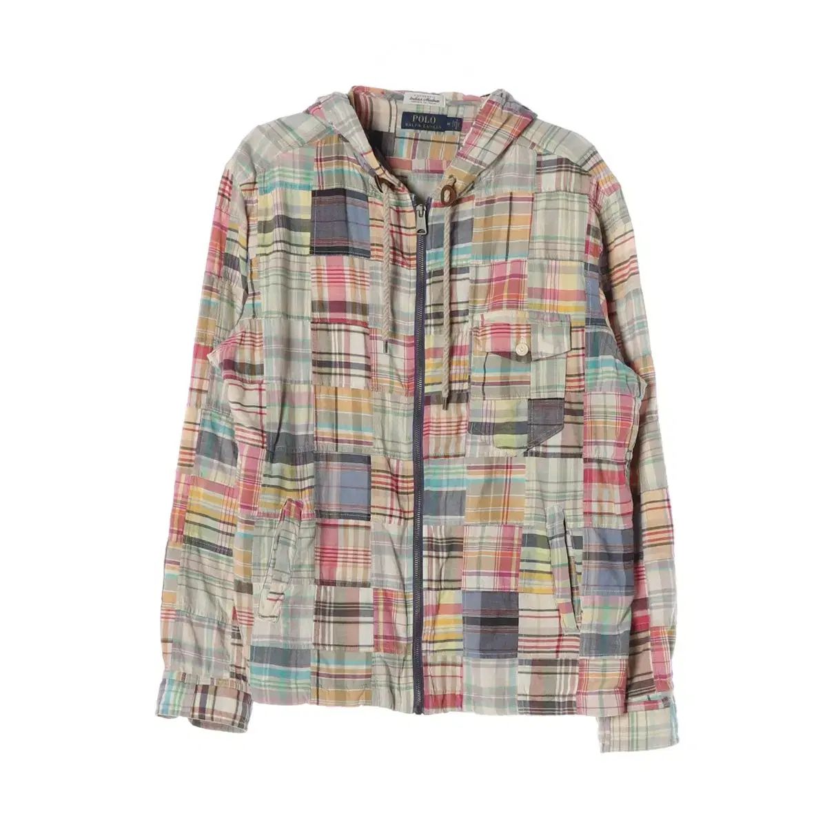 ポロ ラルフ ローレン パッチワーク マドラスチェック フーデッド