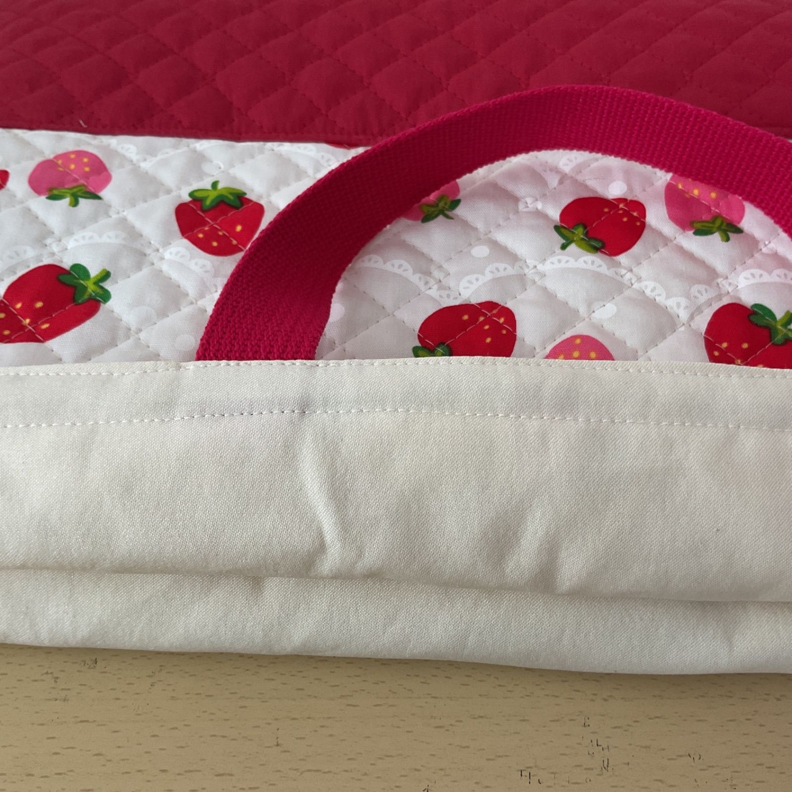 入園入学 ハンドメイド レッスンバッグ いちご - メルカリ