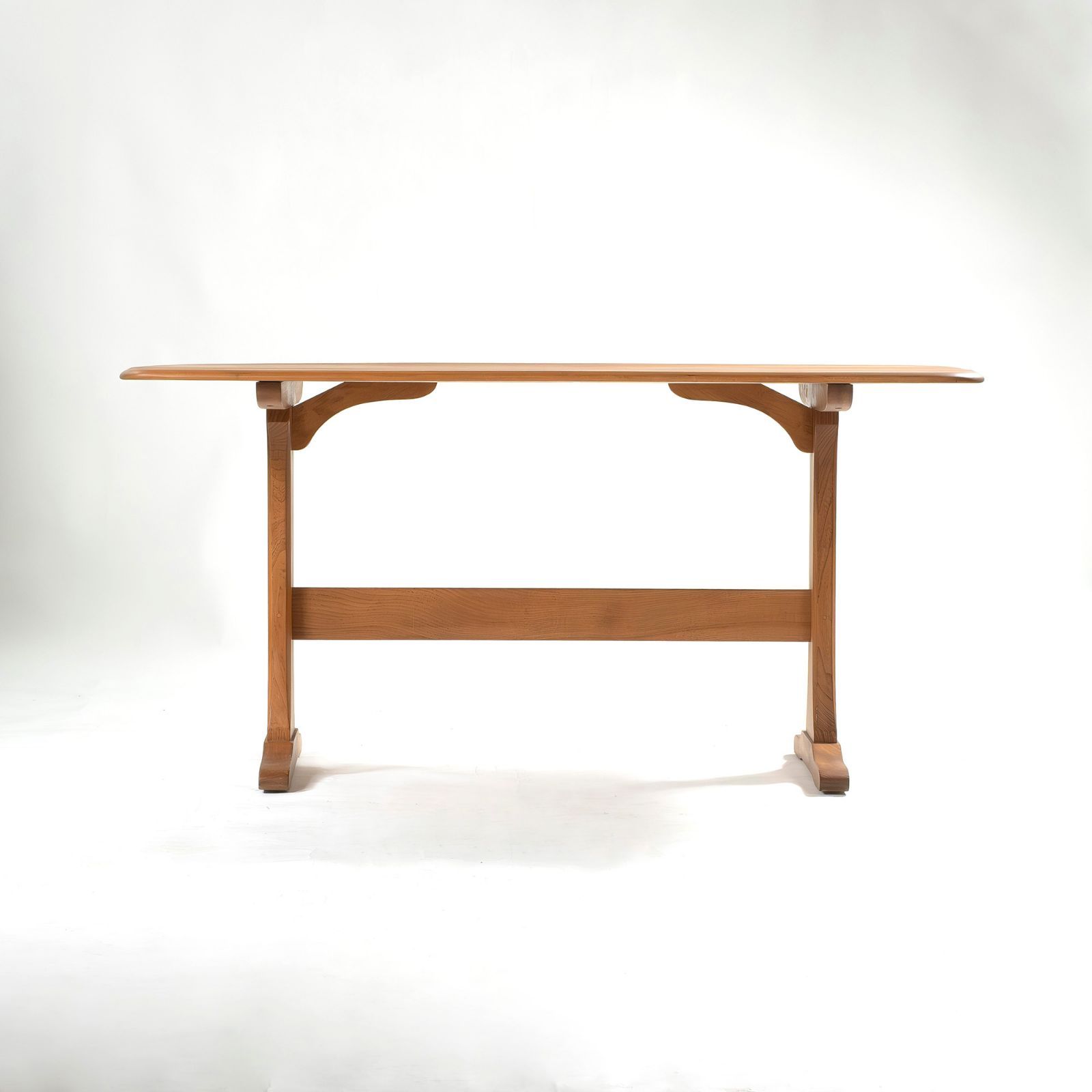ダイニングテーブル アーコール ERCOL 1980s リフェクトリーテーブル エルム材 ◆天板再塗装済み◆ 無垢材 英国ヴィンテージ カントリー調 アンティーク ミッドセンチュリー  USED ダイニングテーブル アーコール ERCOL 1980s リフェクトリーテーブル