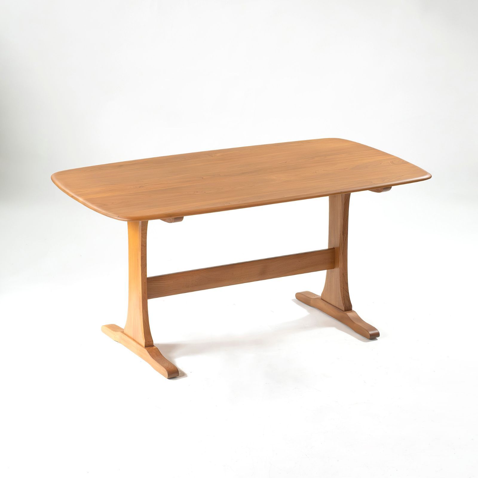 ダイニングテーブル アーコール ERCOL 1980s リフェクトリーテーブル エルム材 ◆天板再塗装済み◆ 無垢材 英国ヴィンテージ カントリー調 アンティーク ミッドセンチュリー  USED ダイニングテーブル アーコール ERCOL 1980s リフェクトリーテーブル