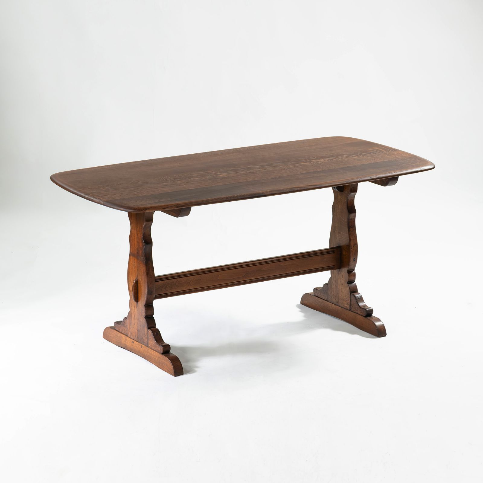 ダイニングテーブル アーコール ERCOL オールドコロニアル リフェクトリーテーブル オーク材 ◆天板再塗装済み◆ 無垢材 英国ヴィンテージ カントリー調 アンティーク ミッドセンチュリー  USED ダイニングテーブル アーコール ERCOL オールドコロニアル リフェ