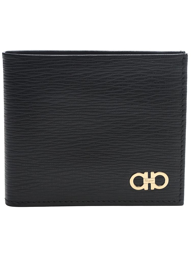 Salvatore Ferragamo サルヴァトーレフェラガモ ガンチーニ 型押しレザー 二つ折り財布