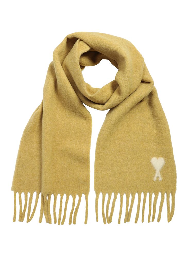 AMI PARIS アミパリス アルパカ混 オーバーサイズ スカーフ マフラー De Coeur