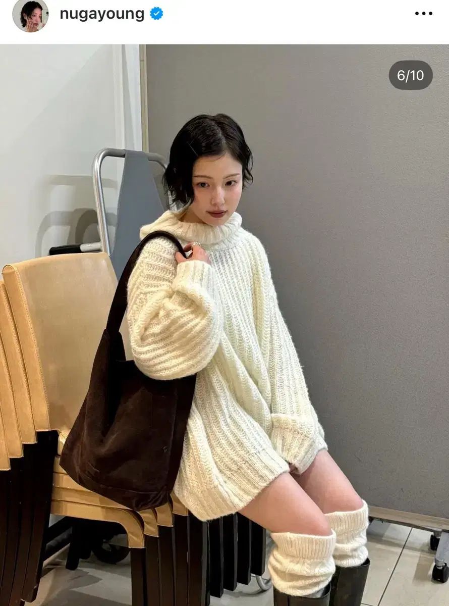 OVNEIR タートルネック ニット Ritta Turtleneck knit グレー センタープレス 結婚式対応
