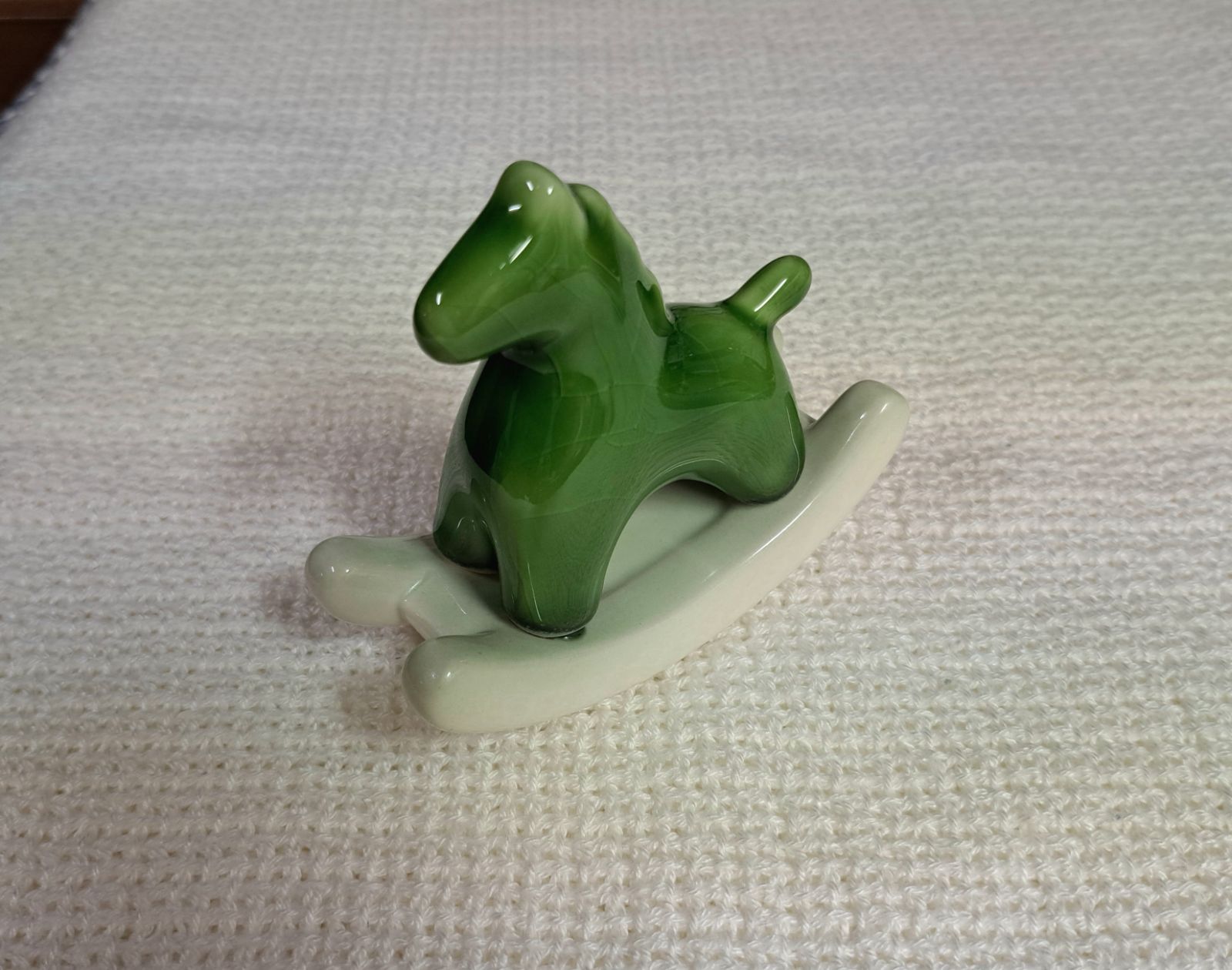馬 置物 緑 セラミック 陶器 インテリア 小物 ロッキングホース - メルカリ