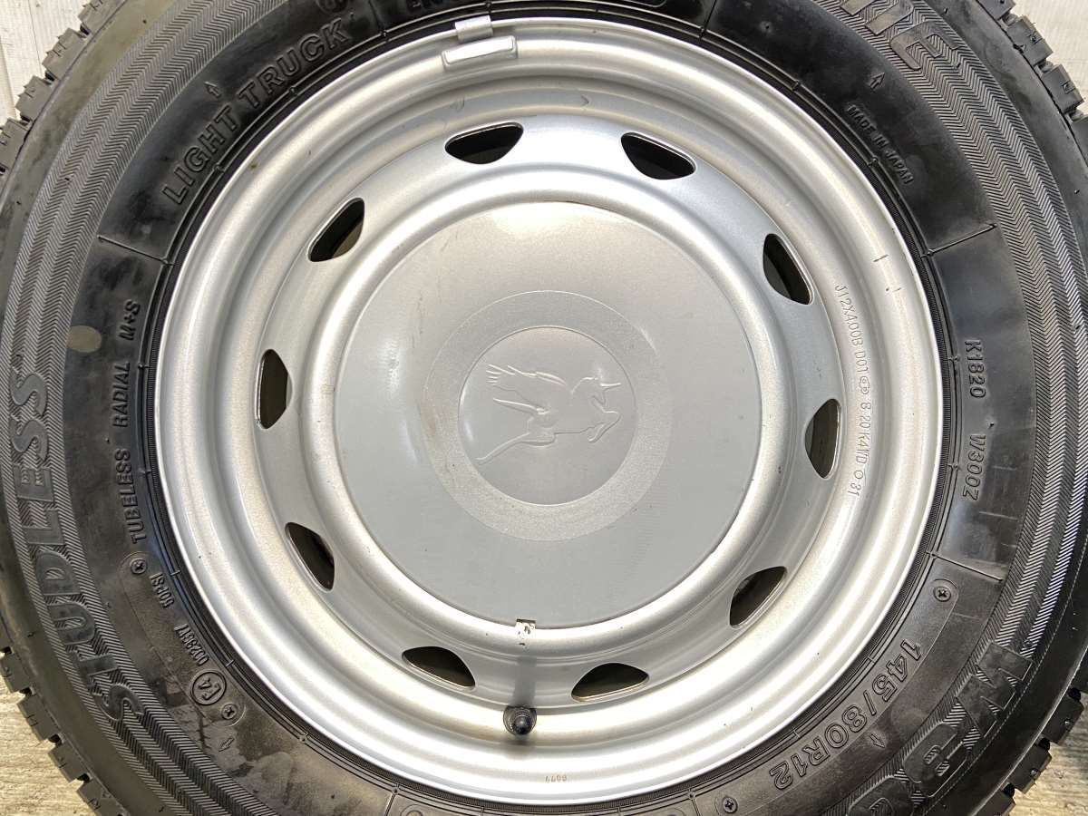  145 80 R 12 78 LT ブリヂストン W 300 キャロウィン WD x 4 0 100 110 114 3 4穴 タイヤ スタッドレスタイヤ ホイールセット 4本セット タイヤ ホイールセット タイヤ ホイール