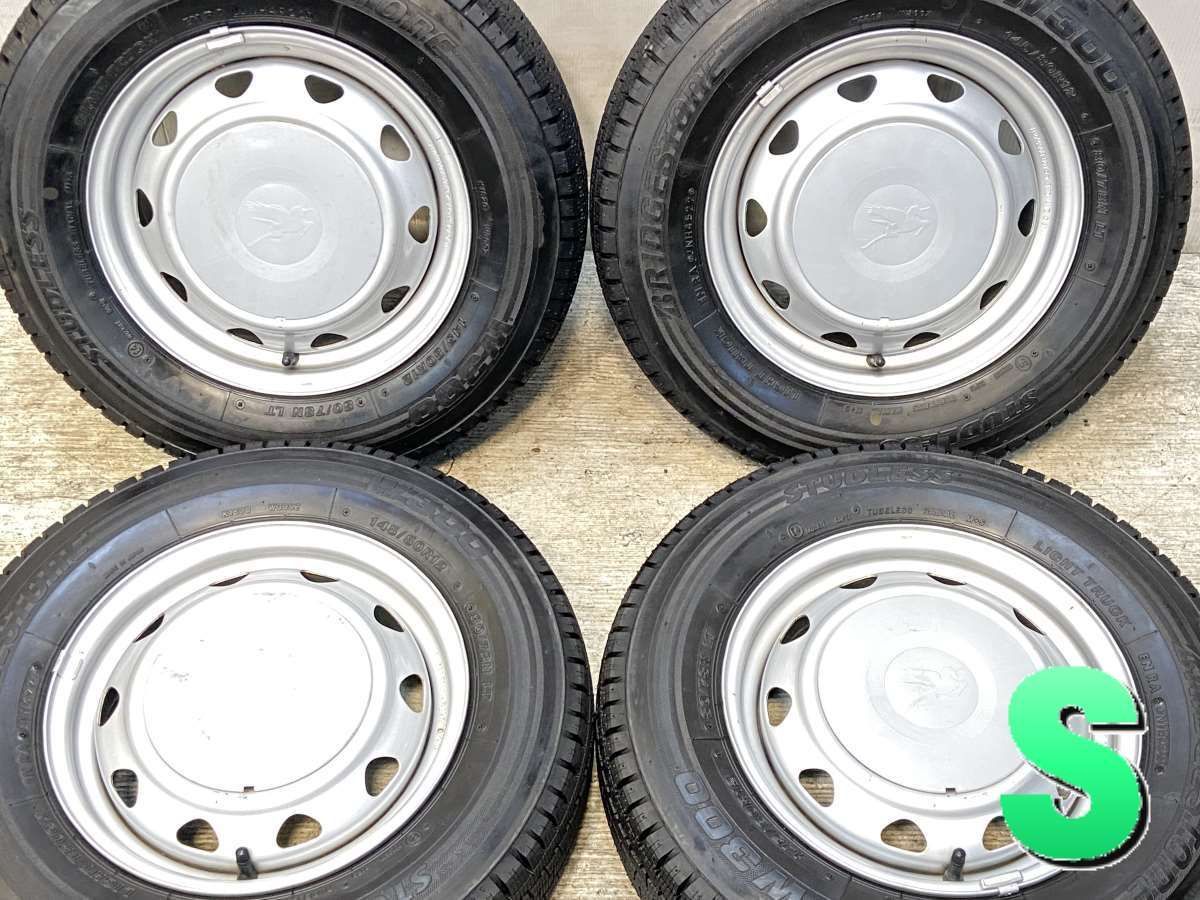 145 80 R 12 78 LT ブリヂストン W 300 キャロウィン WD x 4 0 100 110 114 3 4穴 タイヤ スタッドレスタイヤ ホイールセット 4本セット