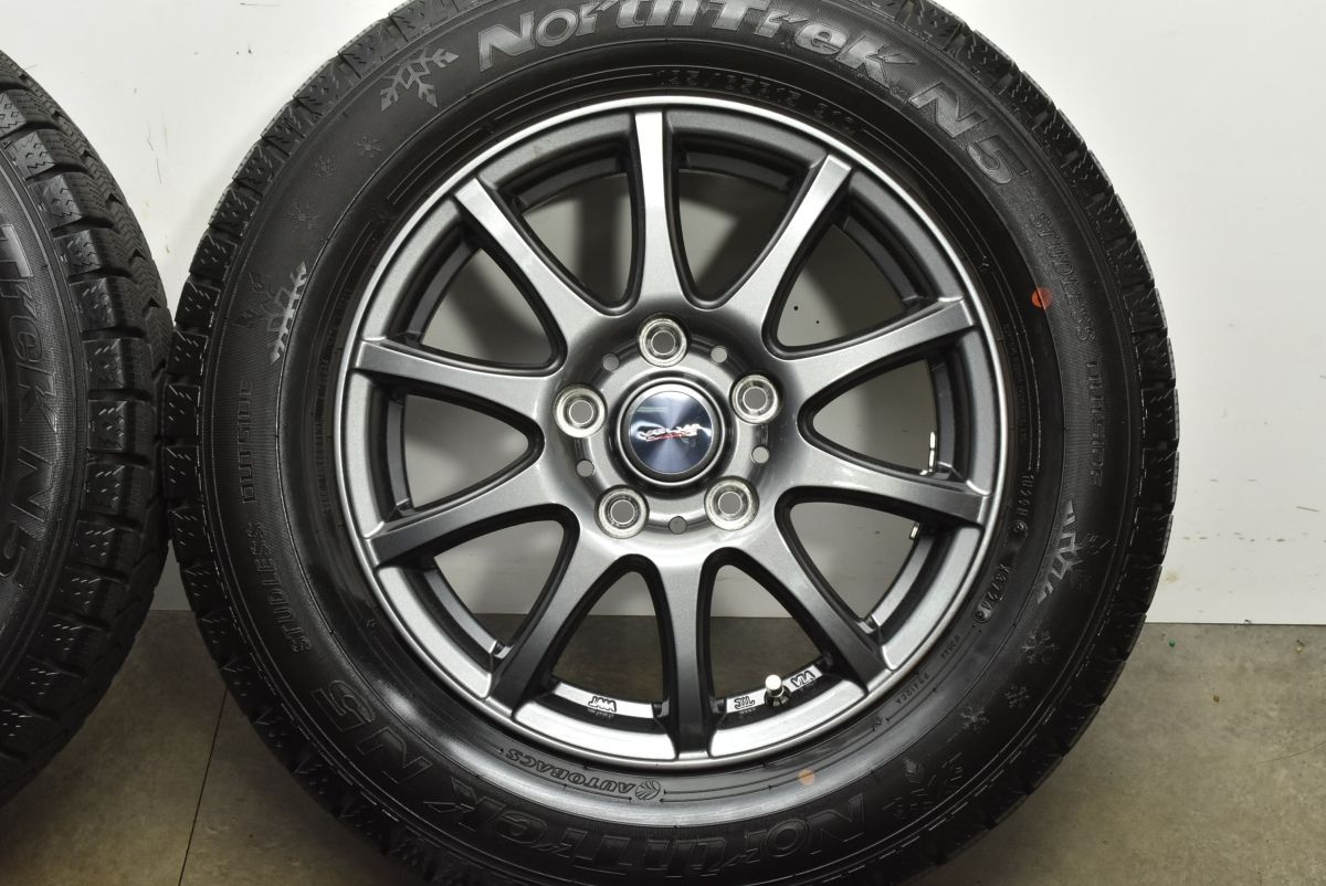  バリ溝 VELVA 15 in 6 J 53 PCD 114 3 ノーストレックN 5 195 65 R ノア ヴォクシー エスクァイア ステップワゴン セレナ アクセラ 4本 15インチ タイヤ ホイールセット