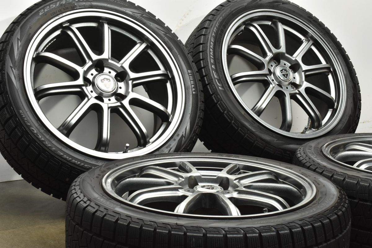 交換用に ESTROSA 18 in 7 5 J 48 PCD 114 3 ピレリ アイスアシンメトリコプラス 225 45 R スカイライン レヴォーグ MAZDA アテンザ