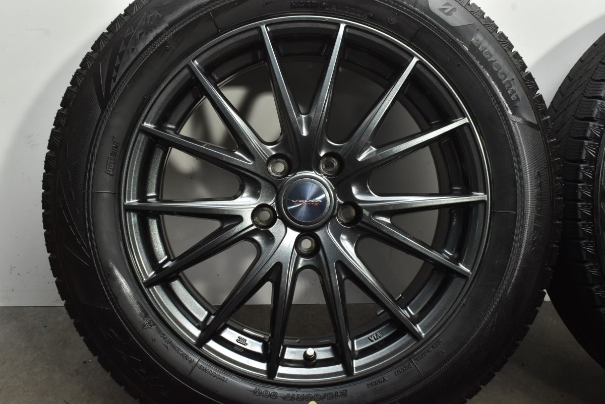  製 バリ溝 VRX 3付 WEDS VELVA 17 in 7 J 48 114 3 ブリヂストン ブリザック 215 60 R エスティマ カローラクロス オデッセイ 17インチ タイヤ ホイールセット