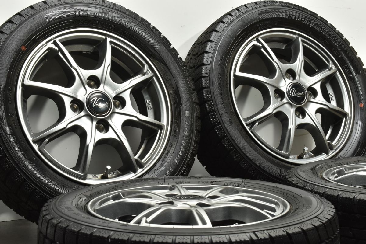 24年バリ溝 Verthandi 13 in 4 0 B 45 PCD 100 グッドイヤー アイスナビ7 155 65 R アルト ラパン ワゴンR ムーブ ゼスト プレオ 可