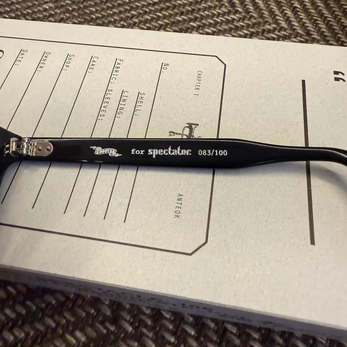 スペクテイター グルーバー コラボ IN インスティンクト メガネ ブラック