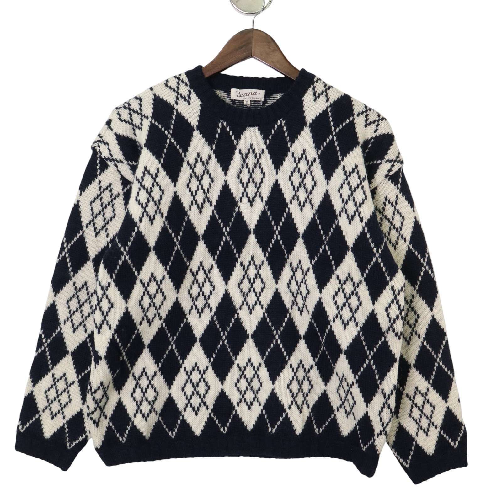 SCAPA スキャパ 秋冬 ウール100％☆ アーガイル柄 セーター ニット Sz 
