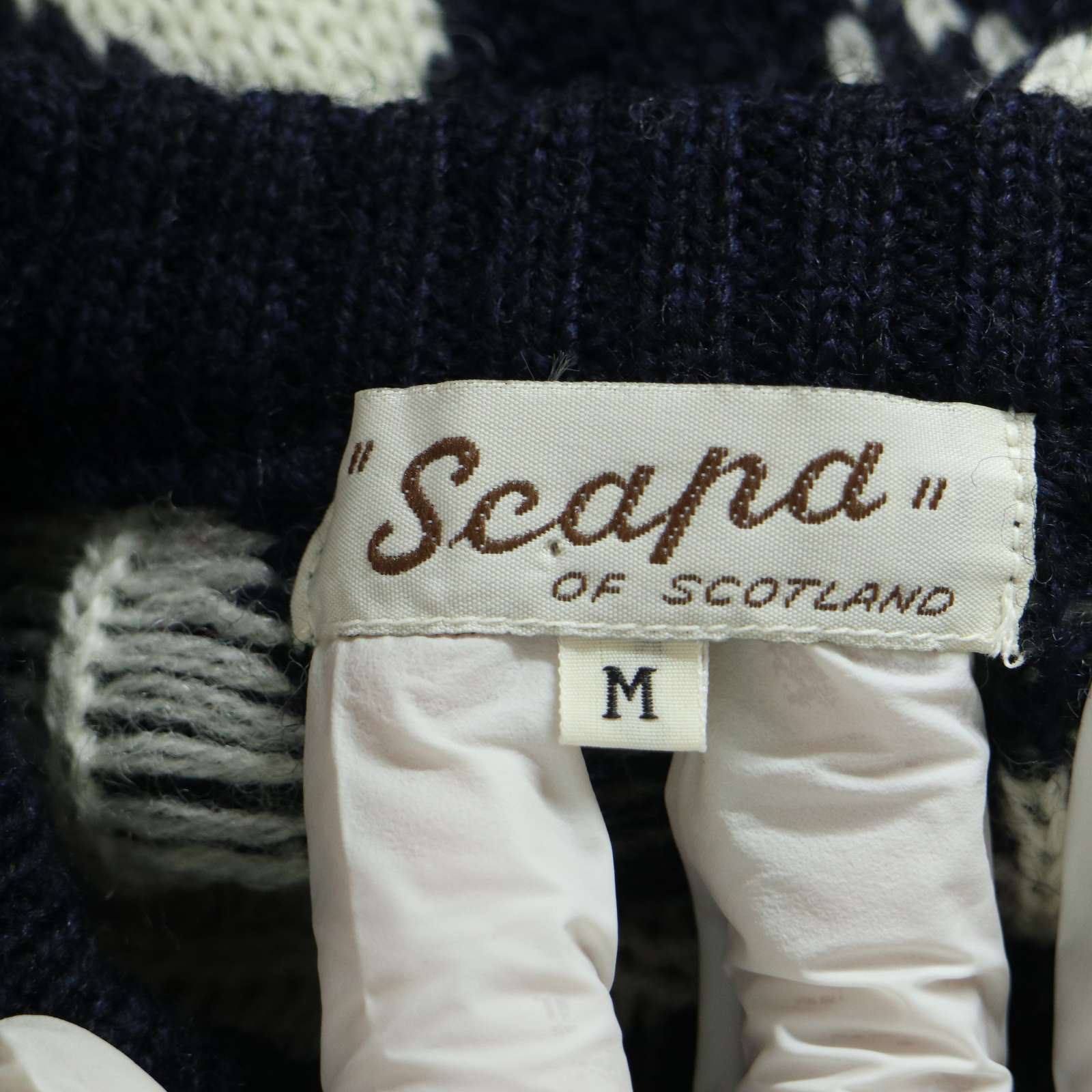 SCAPA スキャパ 秋冬 ウール100％☆ アーガイル柄 セーター ニット Sz 
