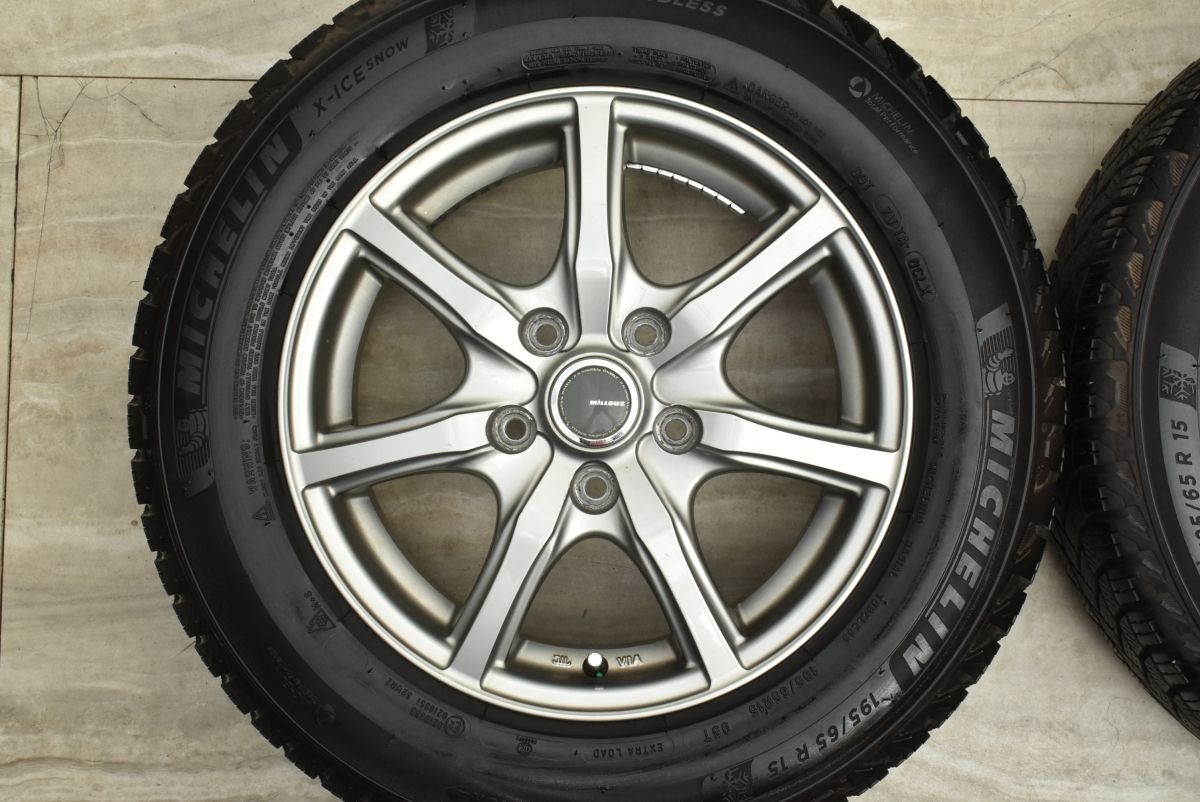 バリ溝 ミルアス 15 in 6 J 43 PCD 114 3 ミシュラン X ICE SNOW 195 65 R ヴォクシー エスクァイア セレナ ステップワゴン アクセラ