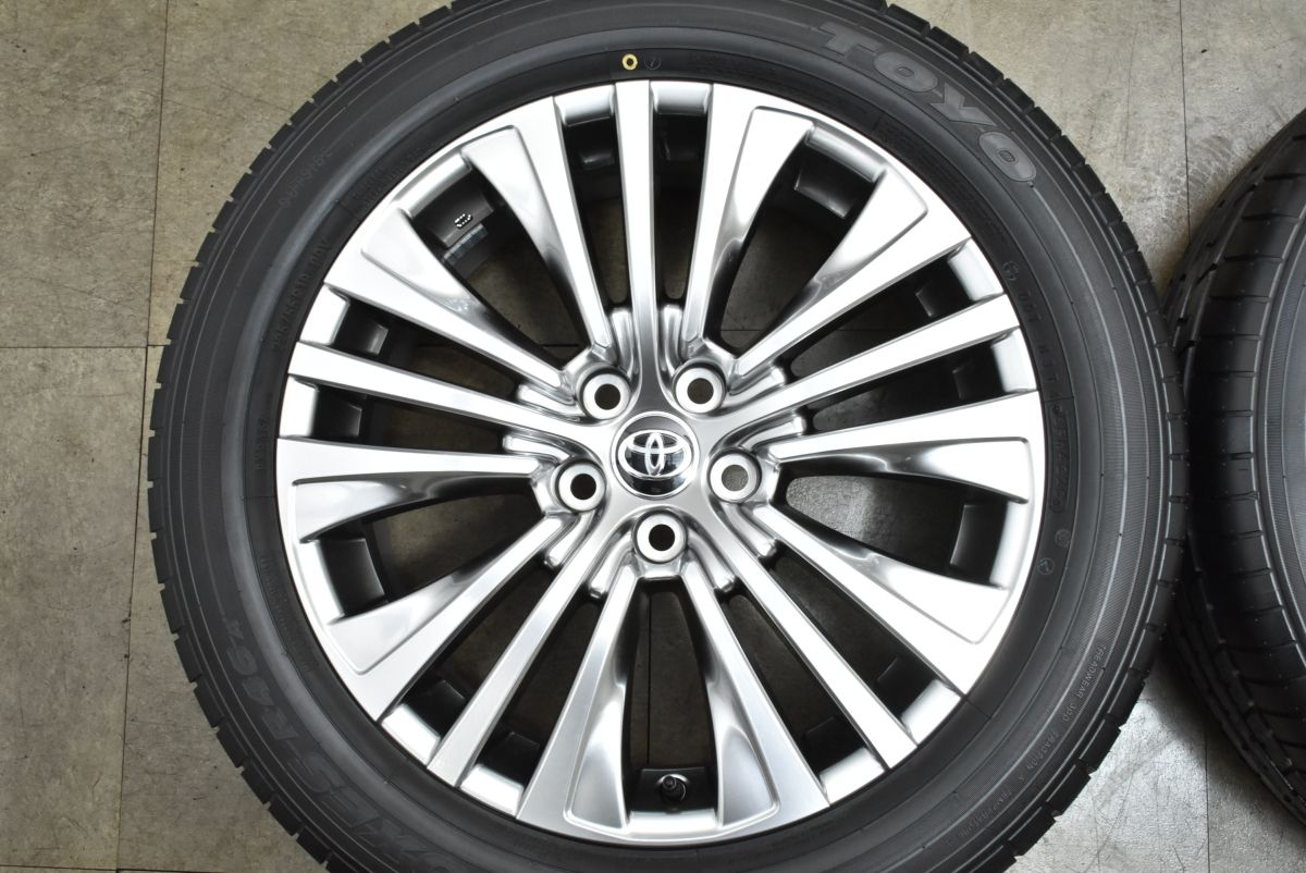  新車外し トヨタ 80 ハリアー 19 in 7 J 35 PCD 114 3 トーヨー プロクセス R 46 A 225 55 RAV 4 ヴァンガード 流用 バリ溝 19インチ タイヤ ホイールセット