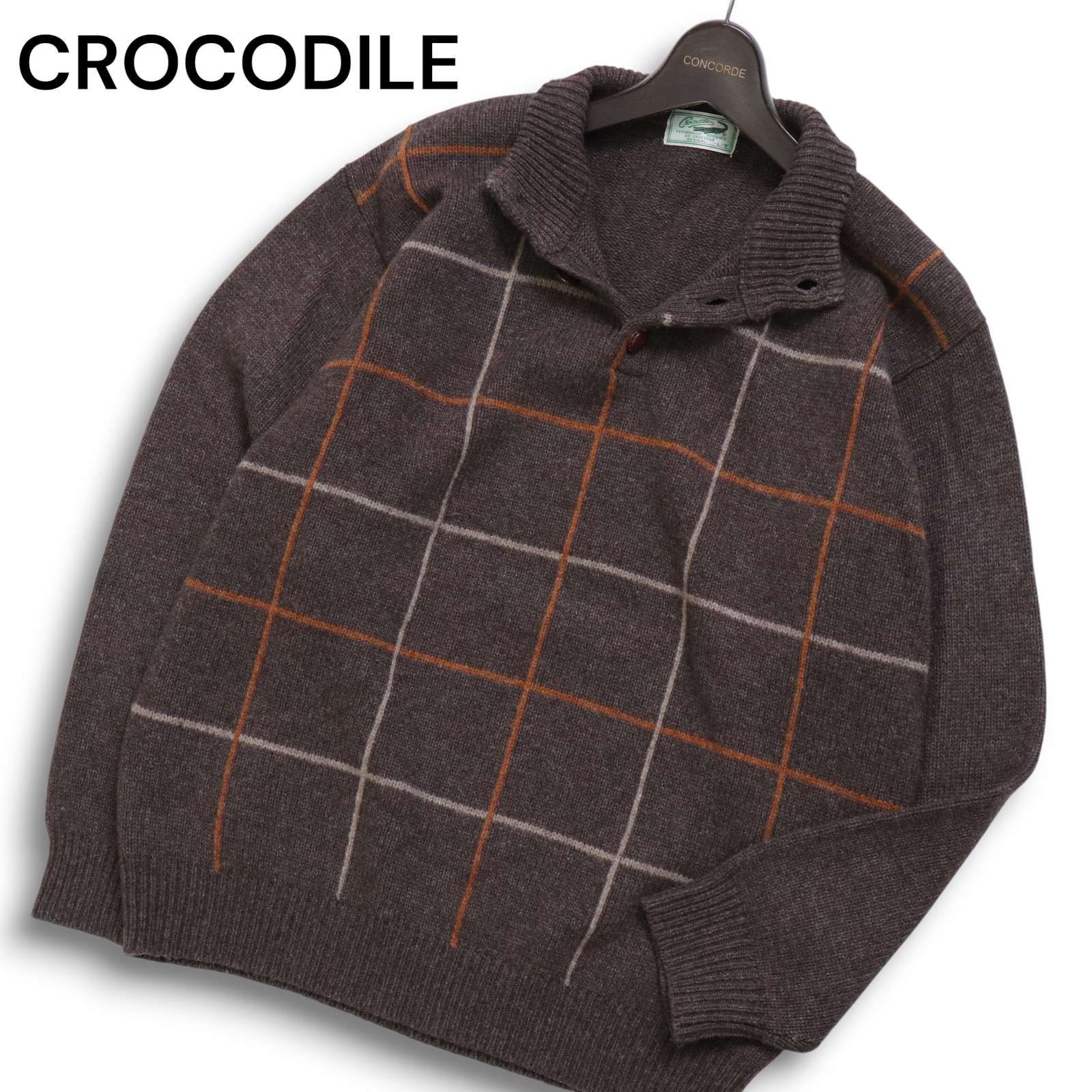 CROCODILE クロコダイル 秋冬 ウール☆ ウィンドウペン チェック 