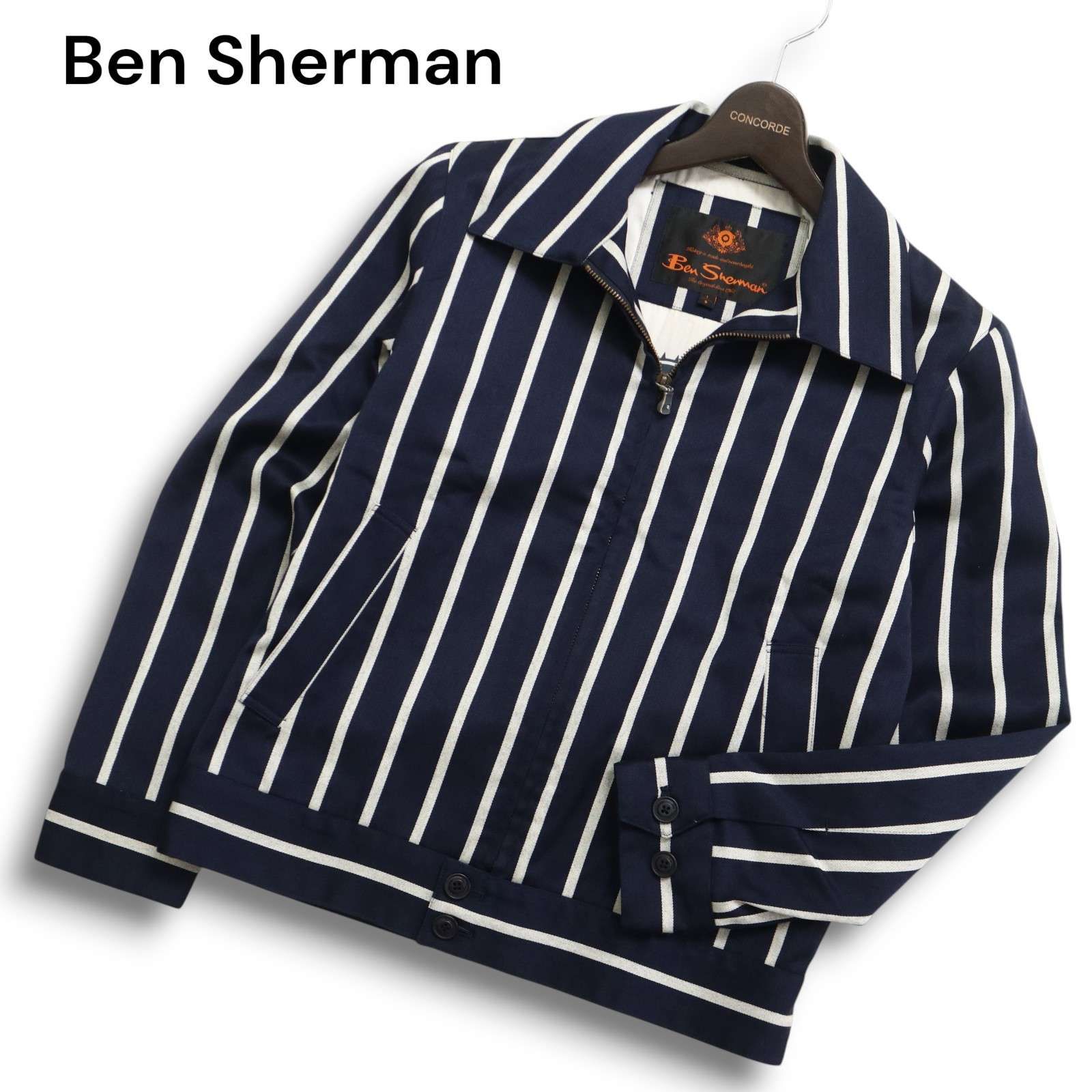 Ben Sherman ベンシャーマン 秋冬 ウール☆ ストライプ モッズ ジップ